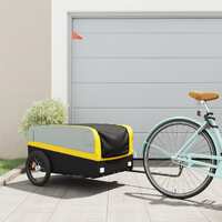  Bike Trailer Black and Yellow 45 kg Iron