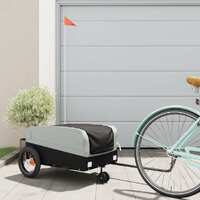  Bike Trailer Black and Grey 30 kg Iron