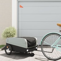  Bike Trailer Black and Grey 45 kg Iron
