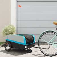  Bike Trailer Black and Blue 45 kg Iron