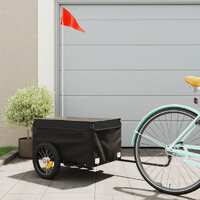  Bike Trailer Black 30 kg Iron