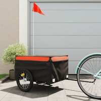  Bike Trailer Black and Orange 45 kg Iron