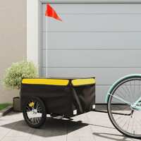 Bike Trailer Black and Yellow 45 kg Iron