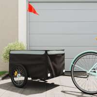  Bike Trailer Black and Grey 45 kg Iron