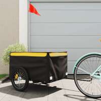  Bike Trailer Black and Yellow 45 kg Iron
