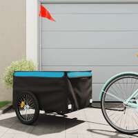  Bike Trailer Black and Blue 45 kg Iron