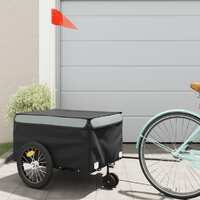  Bike Trailer Black and Grey 45 kg Iron