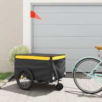  Bike Trailer Black and Yellow 45 kg Iron
