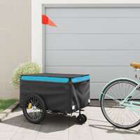  Bike Trailer Black and Blue 45 kg Iron