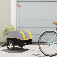  Bike Trailer Black and Yellow 30 kg Iron
