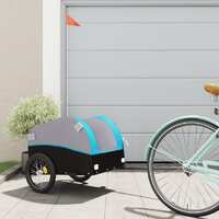  Bike Trailer Black and Blue 30 kg Iron