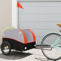  Bike Trailer Black and Orange 45 kg Iron
