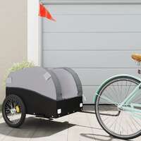  Bike Trailer Black and Grey 45 kg Iron