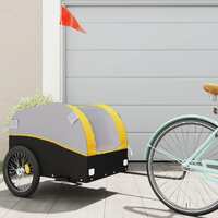  Bike Trailer Black and Yellow 45 kg Iron