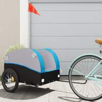 Bike Trailer Black and Blue 45 kg Iron