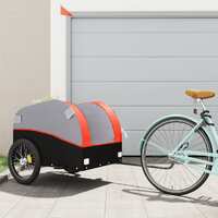  Bike Trailer Black and Orange 45 kg Iron