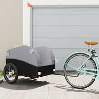  Bike Trailer Black and Grey 45 kg Iron