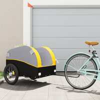  Bike Trailer Black and Yellow 45 kg Iron