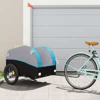  Bike Trailer Black and Blue 45 kg Iron
