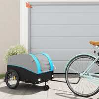  Bike Trailer Black and Blue 45 kg Iron