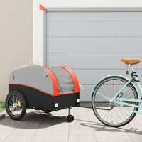  Bike Trailer Black and Orange 45 kg Iron