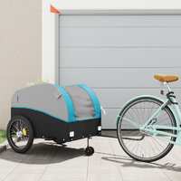  Bike Trailer Black and Blue 45 kg Iron