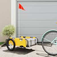  Bike Trailer Yellow Oxford Fabric and Iron