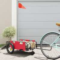  Bike Trailer Red Oxford Fabric and Iron