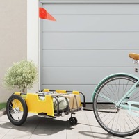  Bike Trailer Yellow Oxford Fabric and Iron