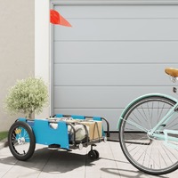  Bike Trailer Blue Oxford Fabric and Iron