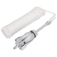  Folding Anchor with Rope Silver 2.5 kg Malleable Iron