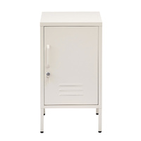 Artiss Bedside Table Metal Cabinet - White