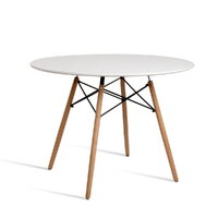 Artiss Dining Table Round White 4 Seater 100CM