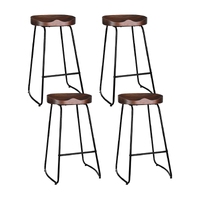 Artiss 4x Bar Stools Tractor Seat 75cm Black