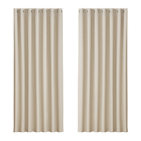 Artiss 2X Blockout Curtains Eyelet 240x230cm Beige