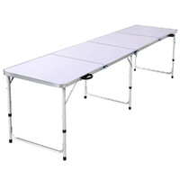 Weisshorn Folding Camping Table 240CM Portable Outdoor Picnic BBQ Aluminium Desk