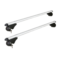 Universal Car Roof Racks Pod Cross Bars Aluminium Adjustable 123cm Sliver