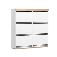 Artiss Shoe Rack Cabinet 3-Tier 45 Pairs White