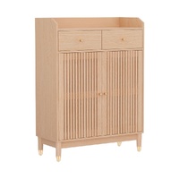 Artiss Shoe Rack Cabinet 4-Tier 16 Pairs Pine