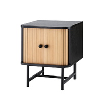 Artiss Bedside Table with Sliding Doors BORIS