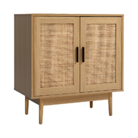 Artiss Rattan Buffet Sideboard 2 Doors - BRIONY Oak