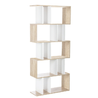 Artiss Bookshelf 5 Tiers - RITA White and Oak