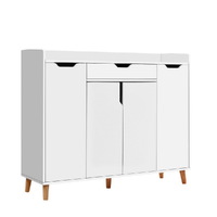 Artiss Shoe Rack Cabinet 26 Pairs Adjustable White Cissy