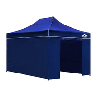 Instahut Gazebo 3x4.5 Pop Up Marquee Folding Tent Wedding Gazebos Camping Outdoor Shade Canopy Blue