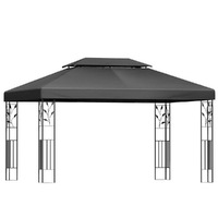 Instahut Gazebo 4x3m Marquee Outdoor Wedding Party Event Tent Home Iron Art Shade Grey