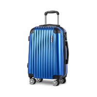 Wanderlite 28&quot; 75cm Luggage Trolley Travel Suitcase Set Carry On Hard Case TSA Lock Lightweight Blue