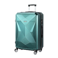 Wanderlite 28&quot; 75cm Luggage Trolley Travel Suitcase Carry On Storage TSA Hardshell Atrovirens