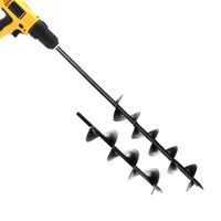 Giantz Power Garden Spiral Auger Hole Digger Earth Drill Bit Φ75x300 &amp; 600mm