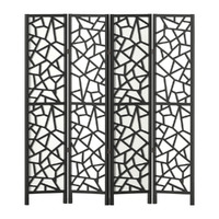 Artiss 4 Panel Room Divider Screen 162x170cm Clover Black
