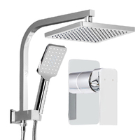 Cefito 8&#39;&#39; Rain Shower Head Set Handheld Round High Pressure Mixer Tap Chrome